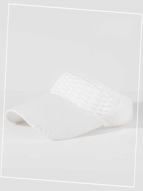 Hair Drama Co. Women Ribbed Summer Beret Visor Sun Cap for UV Protection - Image 2