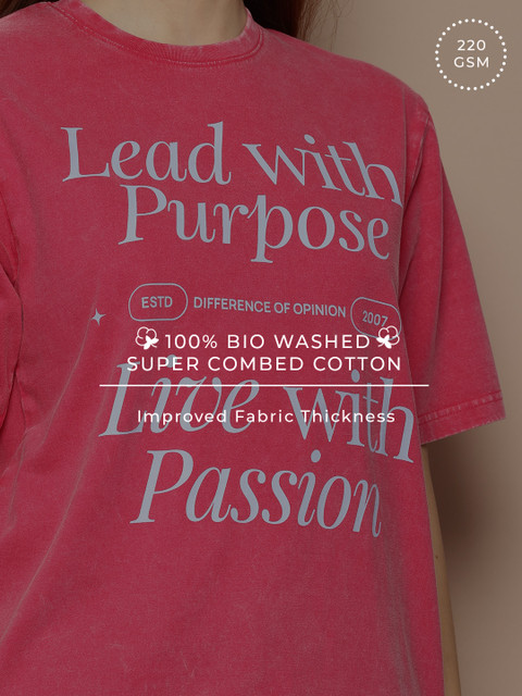 Difference Of Opinion Women's Acid Washed Oversized Printed Tshirt - Image 6