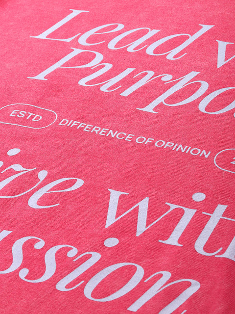 Difference Of Opinion Women's Acid Washed Oversized Printed Tshirt - Image 2