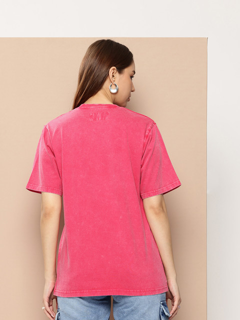 Difference Of Opinion Women's Acid Washed Oversized Printed Tshirt - Image 4