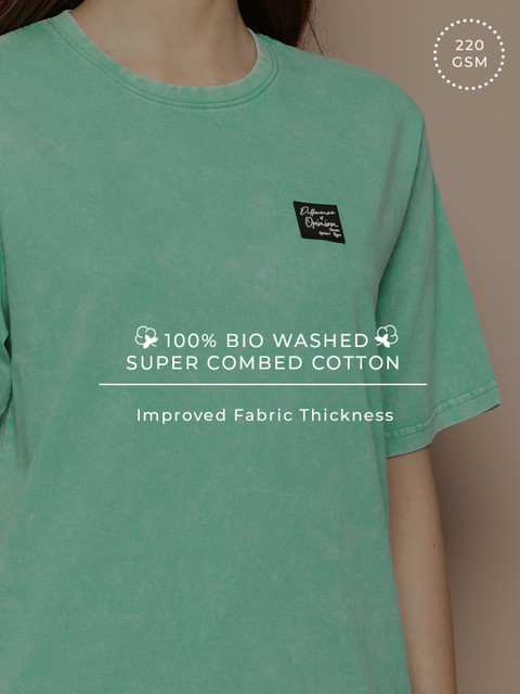 Difference Of Opinion Women's Acid Washed Oversized Printed Tshirt - Image 6