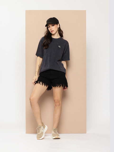 Difference Of Opinion Women's Acid Washed Oversized Printed Tshirt - Image 5