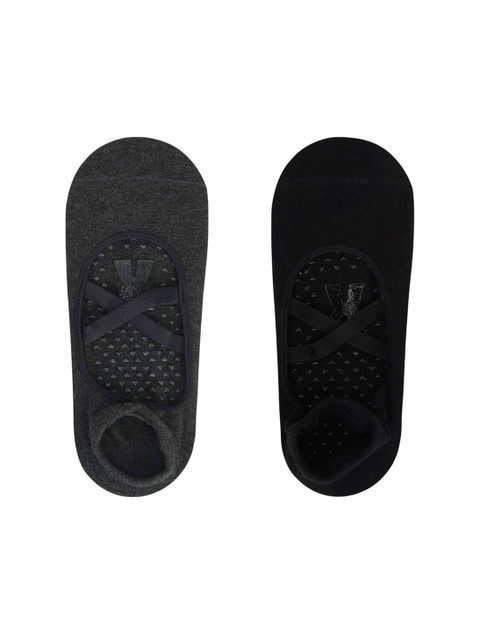 Socksxpress Pack of 2 Antiskid Yoga & Pilates Ankle-Length Socks