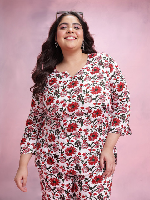 Dressberry Curve Plus Size Printed Co-Ords