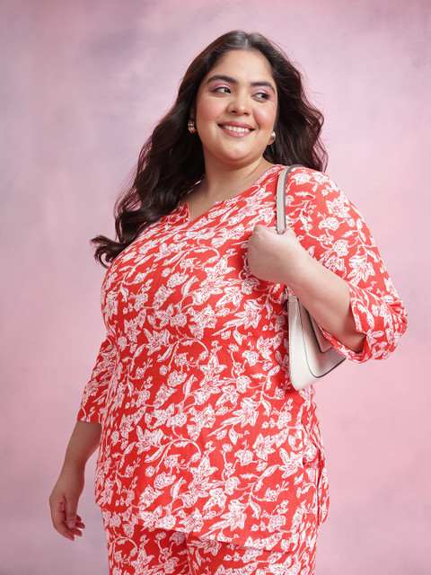 Dressberry Curve Plus Size Printed Co-Ords