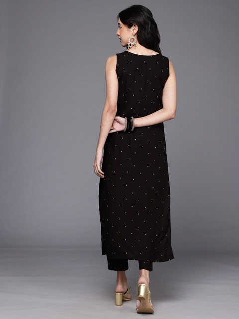 Ahalyaa Floral Printed Panelled Kurta with Trousers - Image 6