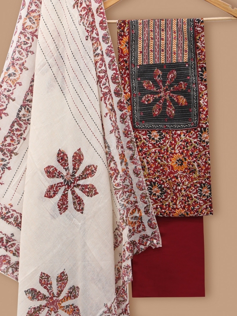 SALWAR STUDIO Printed Pure Cotton Unstitched Dress Material