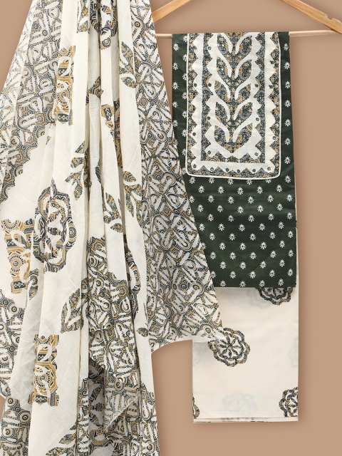 SALWAR STUDIO Printed Pure Cotton Unstitched Dress Material