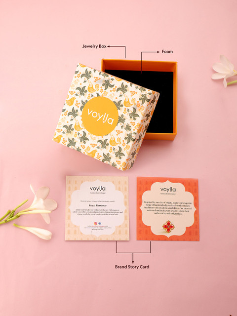 Voylla Men Silver-Plated Statement Studs Earrings - Image 6