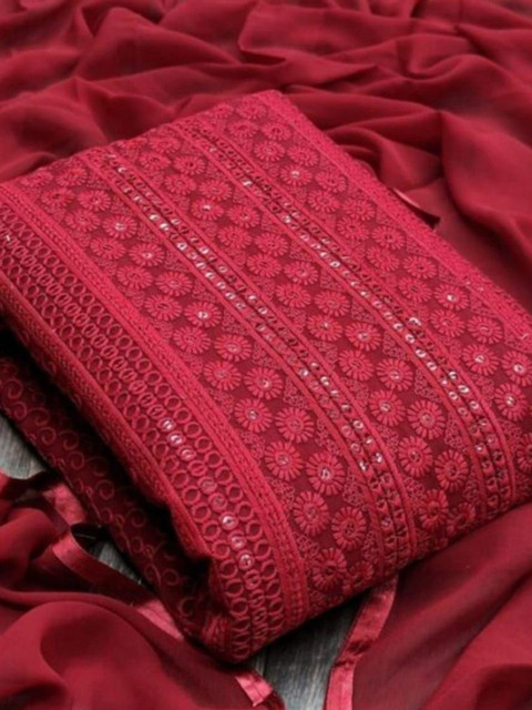 ICCHIT FAL Geometric Embroidered Sequinned Unstitched Dress Material