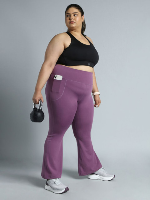 CULT Women Pink All Format Training Plus Size Flared Pants - Image 4