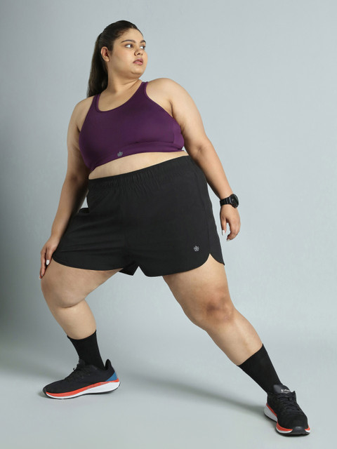 Cult Women Wine Adjustable Strap Training High Support Plus Size Sports Bra - Image 2