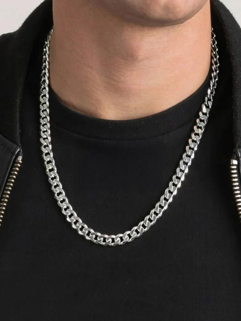 BRANTASHOP Silver-Plated Stainless Steel Necklace