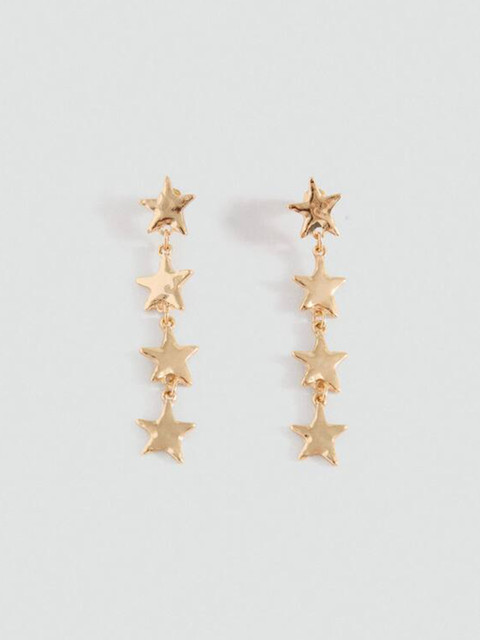 MANGO Star Shaped Drop Earrings