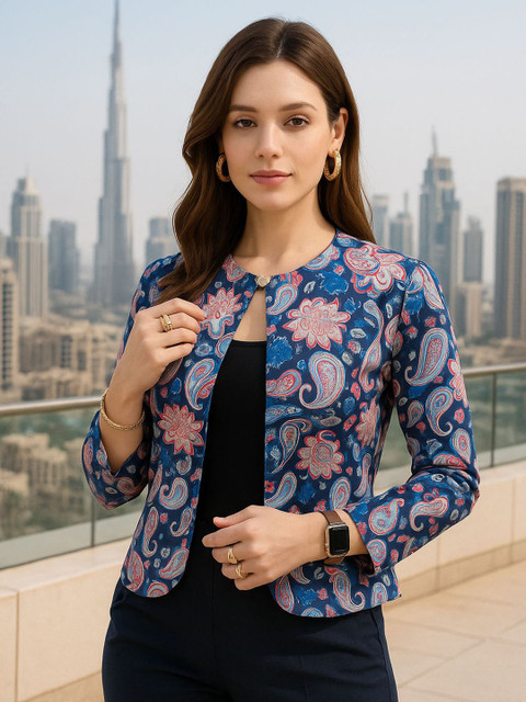 FLYING FEST Women Printed Shrug