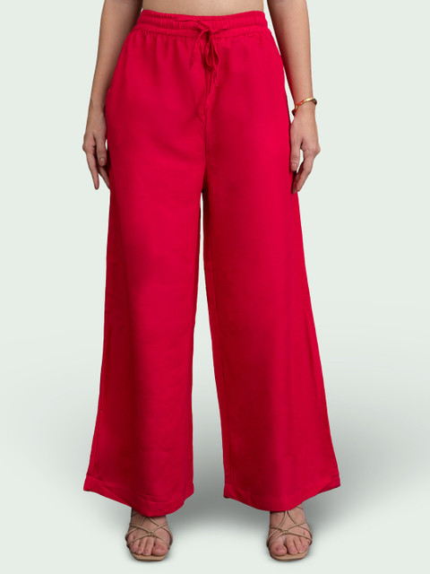 Jinfo Women Regular Flared Parallel Pocket Palazzo