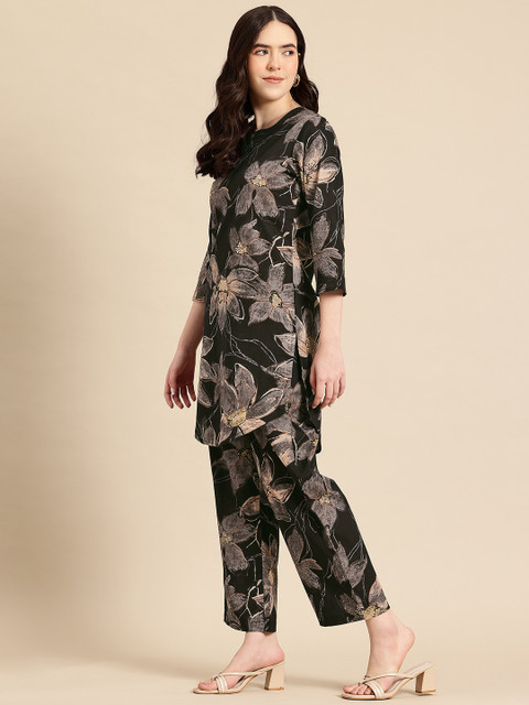 A&K Floral Printed Pure Cotton Co-Ords - Image 4