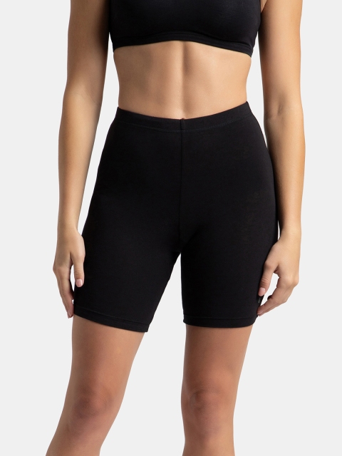Jockey High Coverage Super Combed Cotton Concealed Waistband Stretch Shorties -1529