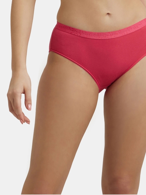 Jockey High Coverage Super Combed Cotton Hipsters with Exposed Waistband-3001 - Image 7