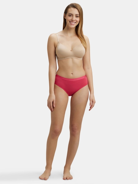 Jockey High Coverage Super Combed Cotton Hipsters with Exposed Waistband-3001 - Image 6