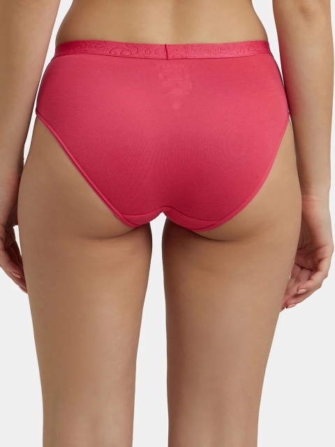 Jockey High Coverage Super Combed Cotton Hipsters with Exposed Waistband-3001 - Image 5