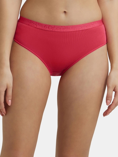 Jockey High Coverage Super Combed Cotton Hipsters with Exposed Waistband-3001 - Image 2