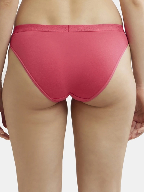 Jockey Medium Coverage Cotton Bikini With Exposed Waistband and StayFresh Treatment-3002 - Image 3