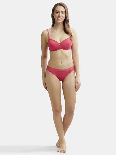 Jockey Medium Coverage Cotton Bikini With Exposed Waistband and StayFresh Treatment-3002 - Image 4