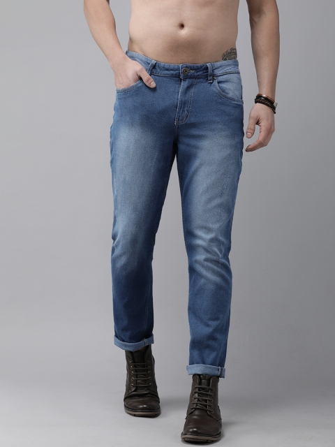 coupon Roadster Fast and Furious Men Blue Slim Fit Mid-Rise Mildly Distressed Stretchable Jeans