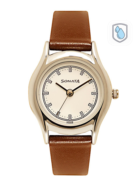 Sonata Essentials Quartz Analog With White Dial Watch For Women - Nt87020sl01w