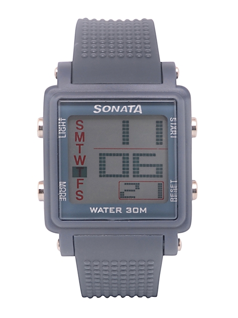 Sonata Men Grey Digital Watch NH77043PP02