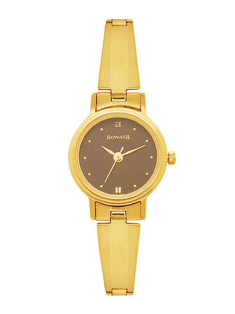 Sonata Quartz Analog With Black Dial Watch For Women - Nt8096ym03
