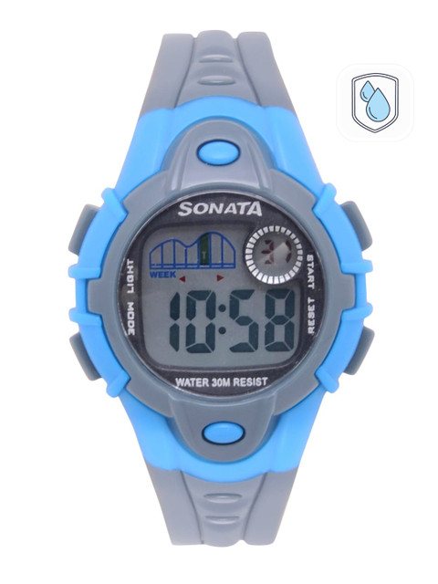 Sf Digital With Black Strap Unisex Watch - Nt87012pp03