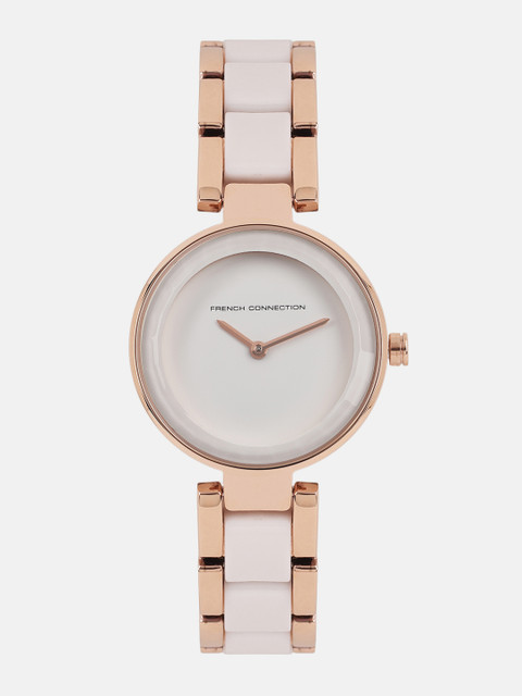 French Connection Women White Analogue Watch FC1303WRGM