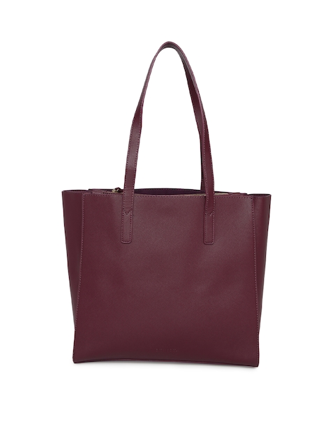 DressBerry Burgundy Solid Shoulder Bag