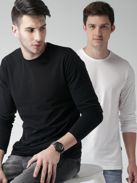HIGHLANDER Men Pack Of 2 Solid T-Shirts