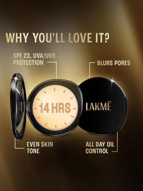 Lakme Ultimate Glam Compact, Skin Lightening Compact Powder with Vitamin B3 - Image 4