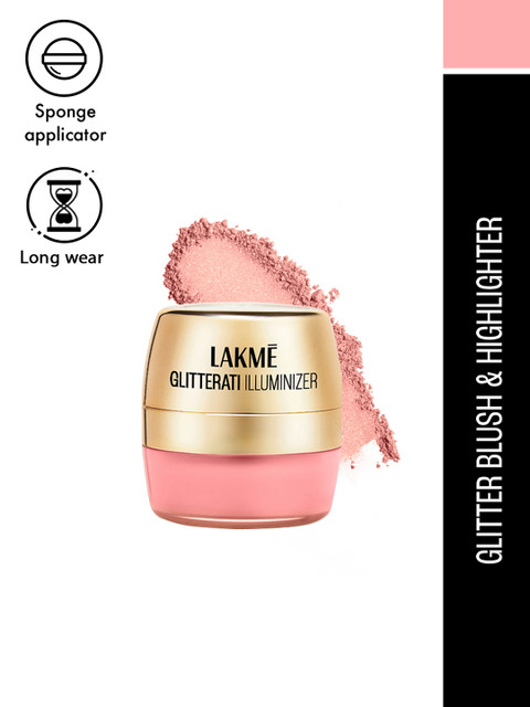 Lakme Ultimate Glam Illuminizer With Spong Applicator For Glowy Cheeks 4g - Sun Kissed