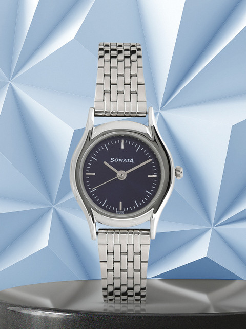 Sonata Essentials Quartz Analog With Midnight Blue Dial Watch For Women - Nt87020sm01