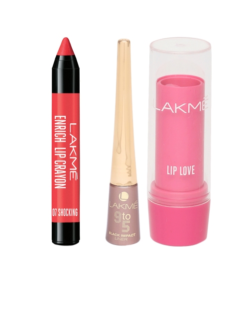 Lakme Eyeliner & Lipcare Set