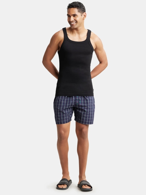 Jockey Combed Mercerized Cotton Woven Boxer Shorts with Back Pocket-1222 - Image 5