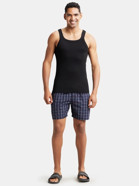 Jockey Combed Mercerized Cotton Woven Boxer Shorts with Back Pocket-1222 - Image 4