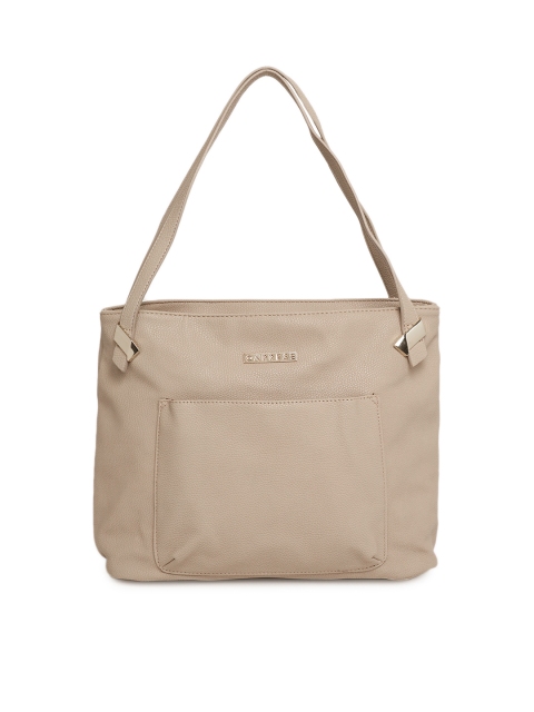 Caprese Beige Textured Shoulder Bag