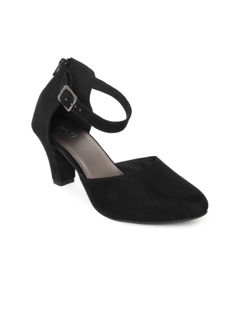 Inc 5 Women Black Solid Block Heels