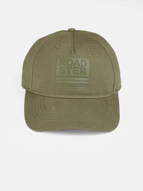Roadster Unisex Olive Green Printed Baseball Cap