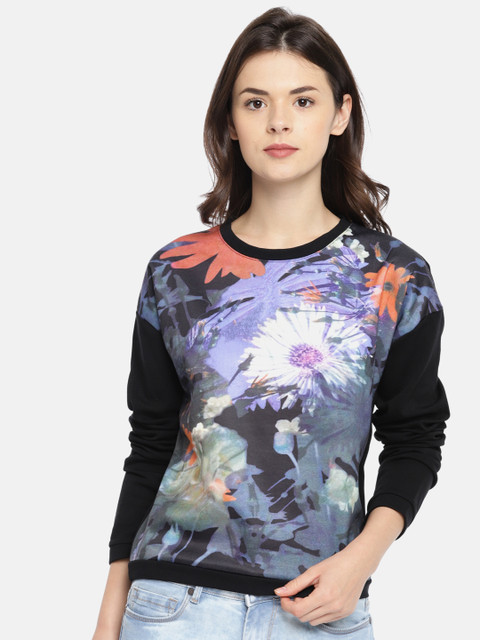 Jealous 21 Women Black Printed Round Neck T-shirt