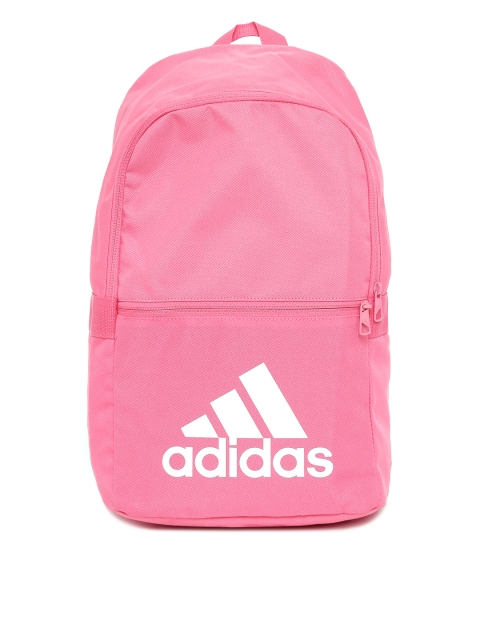 ADIDAS Unisex Pink Classic 18 Brand Logo Print Backpack