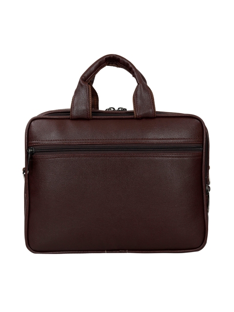 Leather World Unisex Brown 14 inch Solid Office Laptop Bag - Image 3