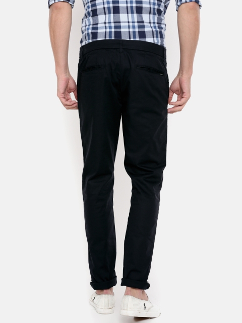 Being Human Clothing Men Navy Blue Regular Fit Chino Trousers - Image 3