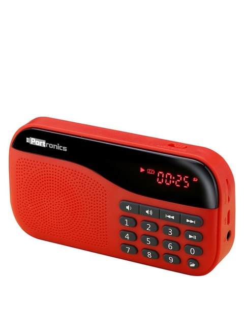 Portronics Red Plugs Portable Speaker with FM POR-143